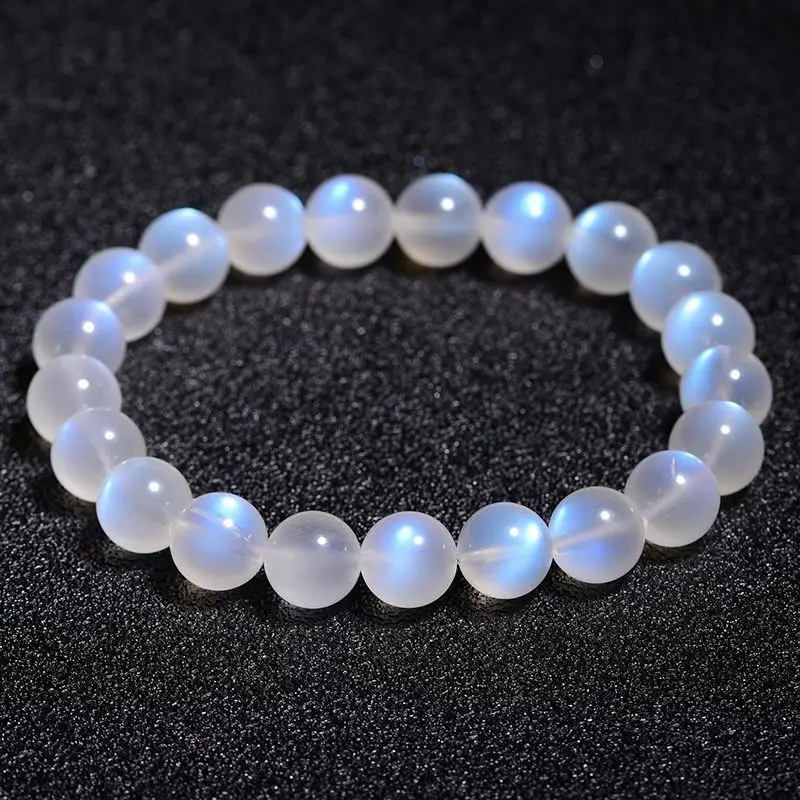 Pulseira Ice Blue Moonlight, Creme Moonstone, Presente casal