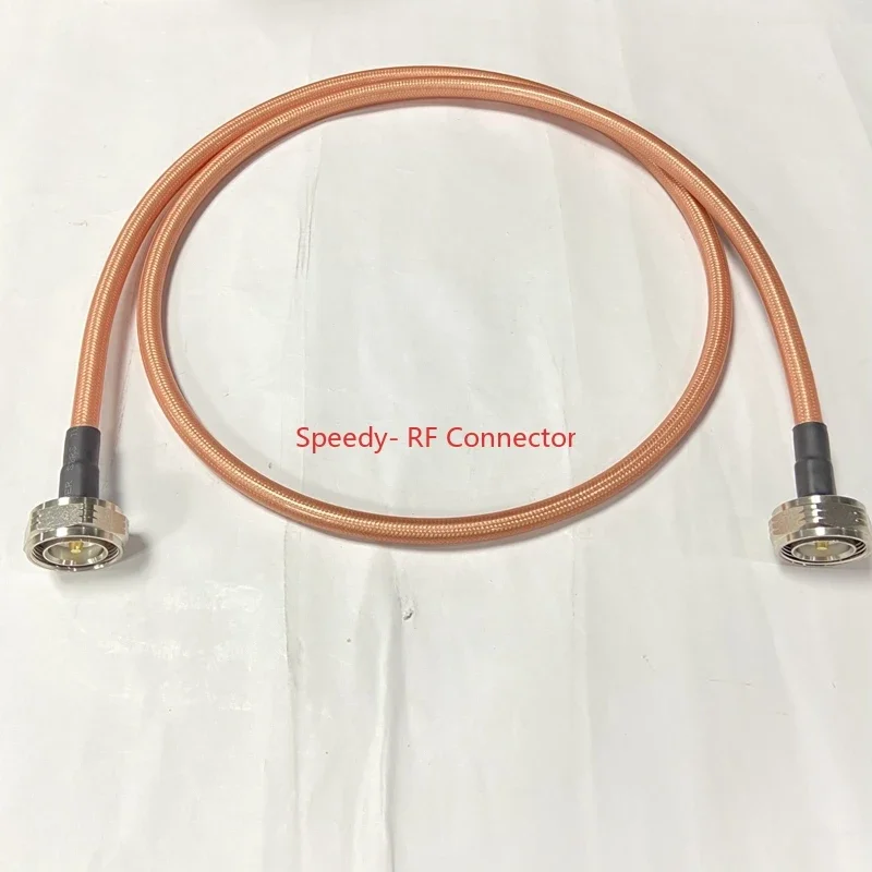 Imagem -04 - Duplo Blindagem Cabo Coaxia Alta Freqüência Alta Potência 6g L29 Din Macho para L29 Din Macho Conector Adaptador Rg393 Sff507