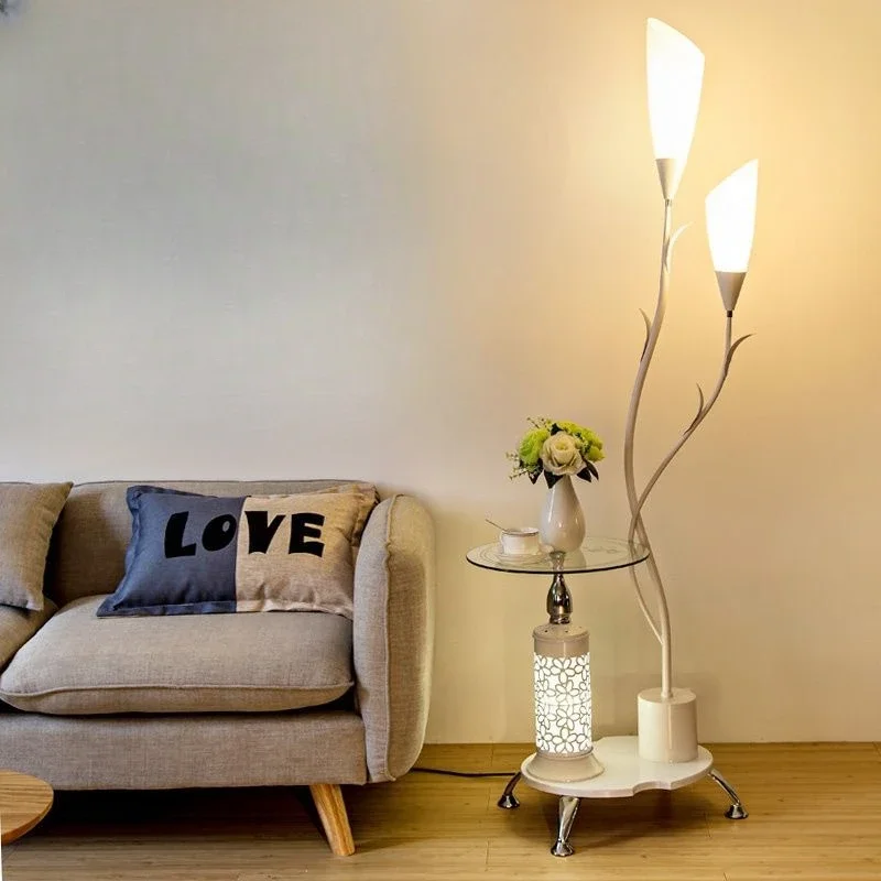 Large Living Room Floor Lamp Decoration Soft TV Cabinet Sofa Side Light Luxury High-End Two-Side Floor Lamp