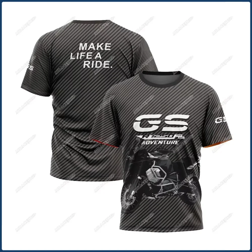 For BMW Black GS Sports Jerseys Summer Motorrad Racing Travel Rally Adventure Motorcycle T-Shirt Quick-Dry Mens