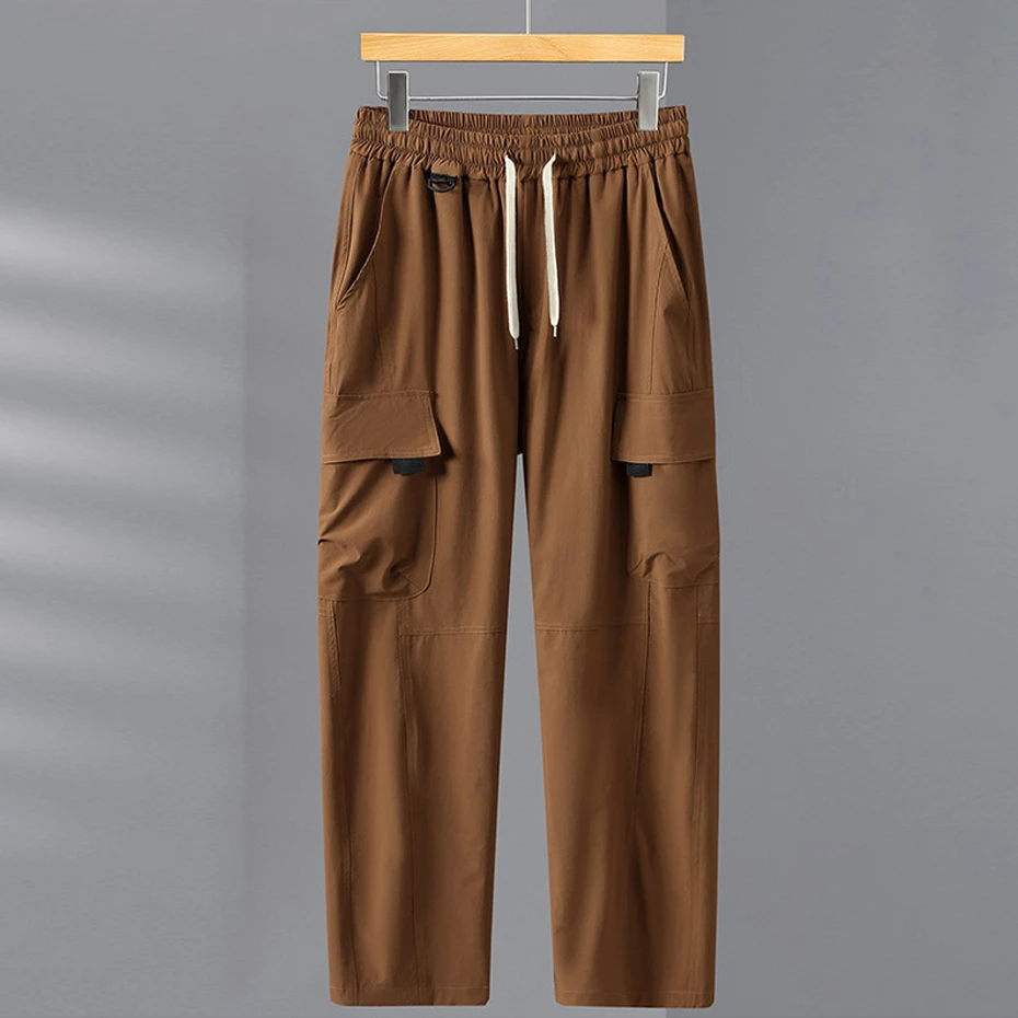 10XL 11XL Plus Size Cargo Pants Men Fashion Casual Straight Pants Male Elastic Waist Trousers Big Size 11XL