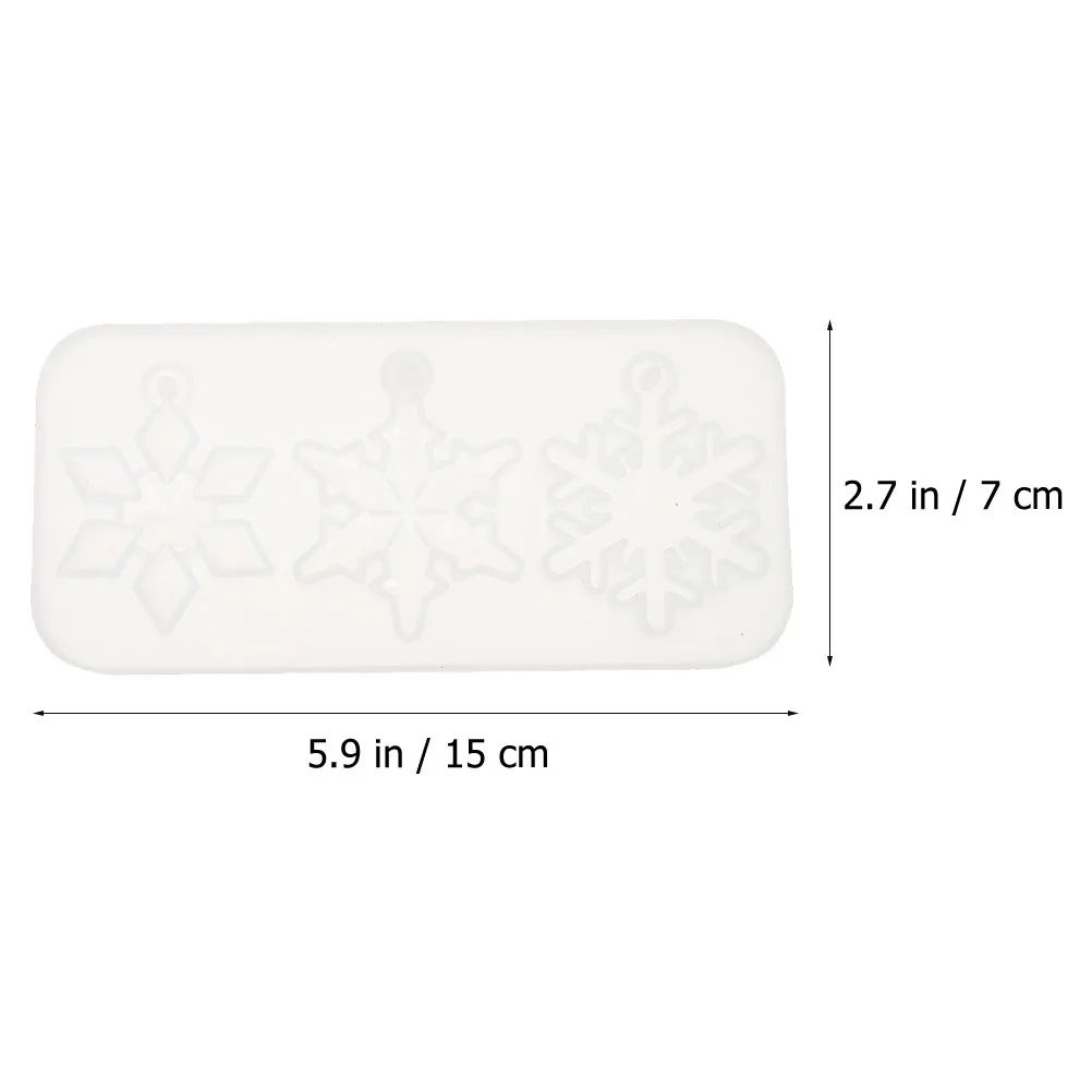 5Pcs Christmas Tree Pendant Mold Silicone Durable DIY Hanging Ornament Making Molds Non-Stick Easy Clean Xmas Pendant Mold view 2