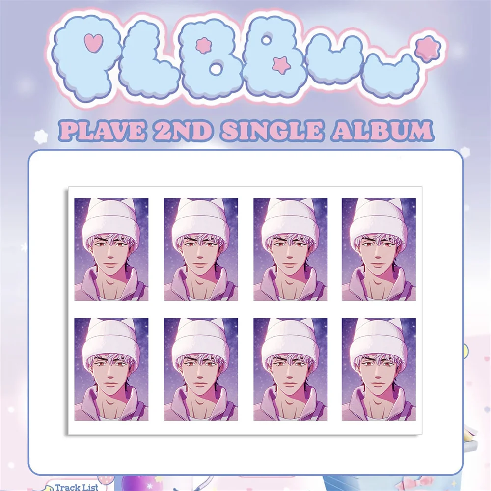 ألبوم Kpop PLAVE PLBBUU ID صورة NOAH BAMBY HAMIN EUNHO YEJUN مجموعة مراوح PLLI الطرفية بطاقات الصور