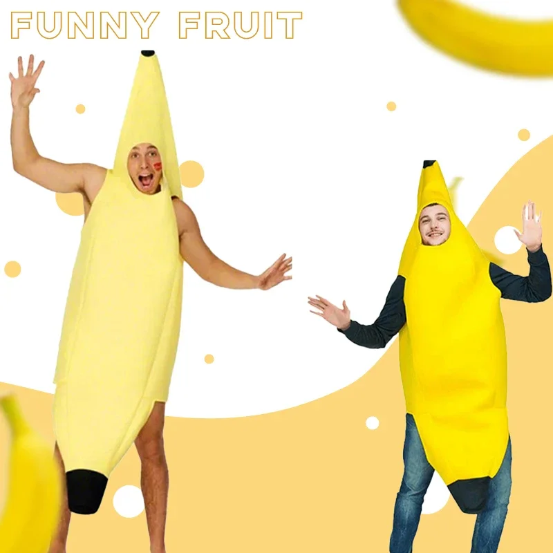 애니메이션 성인 unisex 재미 있은 바나나 정장 노란색 의상 빛 할로윈 과일 멋진 할로윈 파티 축제 댄스 복장 의상