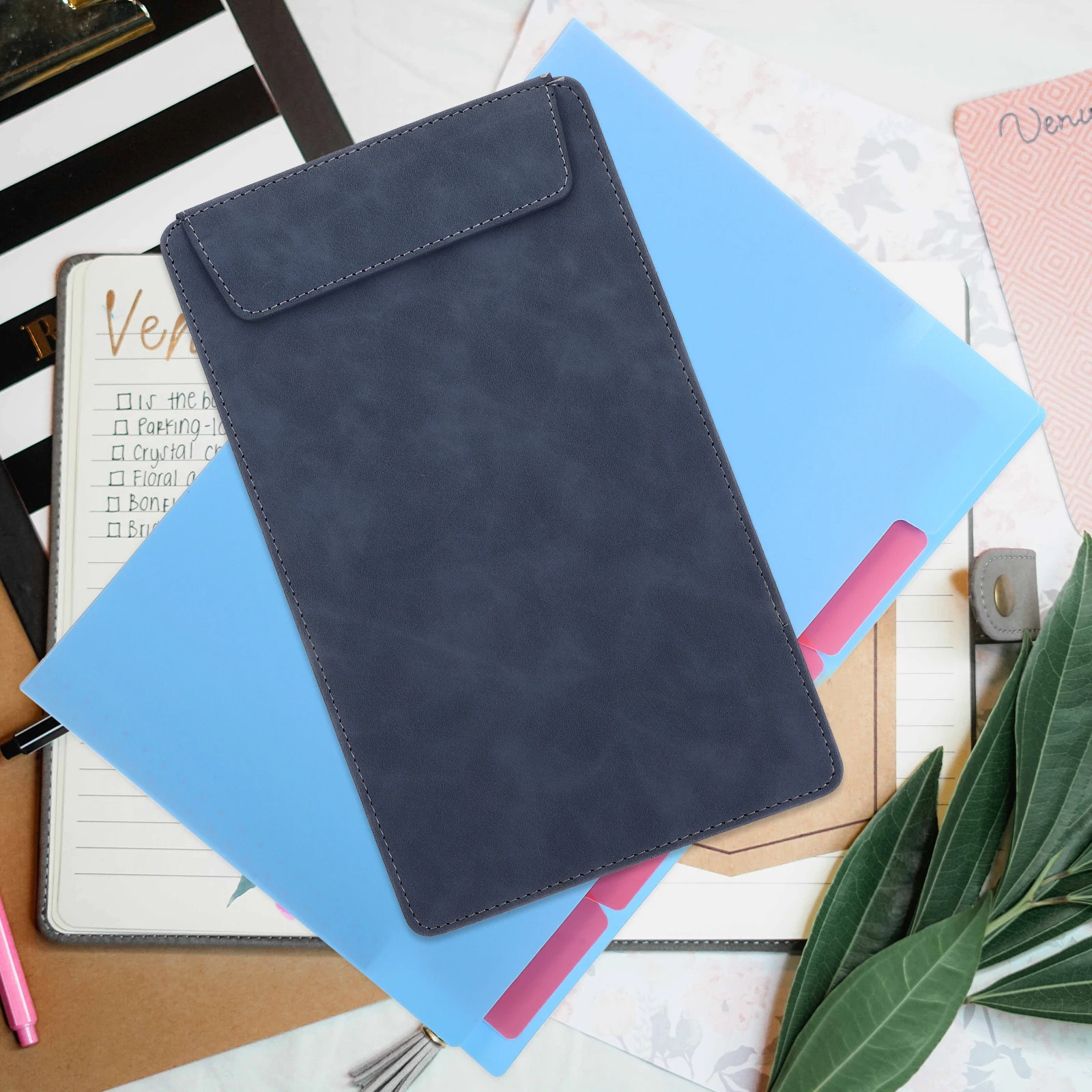 

Menu Holder 15X25 A5 Night Black Restaurant Folder Clip Writing Board Office File ganizer Document Keeper