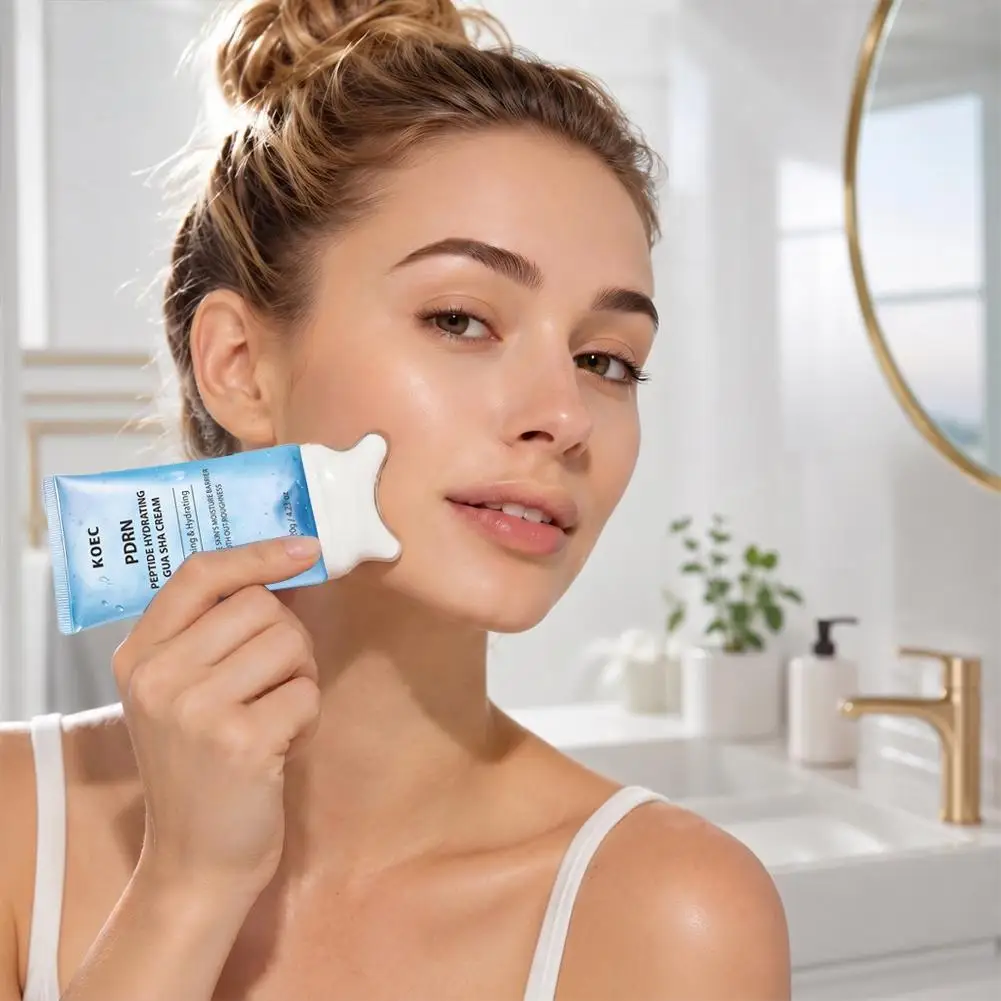 KOEC Retinol Collagenfirming Gua Sha Cream With Roller Retinol Collagen Lifting Cream PDRN Peptide Soothing Hydrating Smoothing view 3