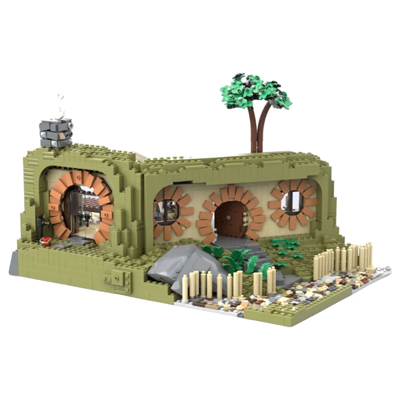 2181pcs MOC Bag End Hobbit Hole Lord Rings Model Building Blocks Construction Toy Christmas Gift DIY Creative Idea Education