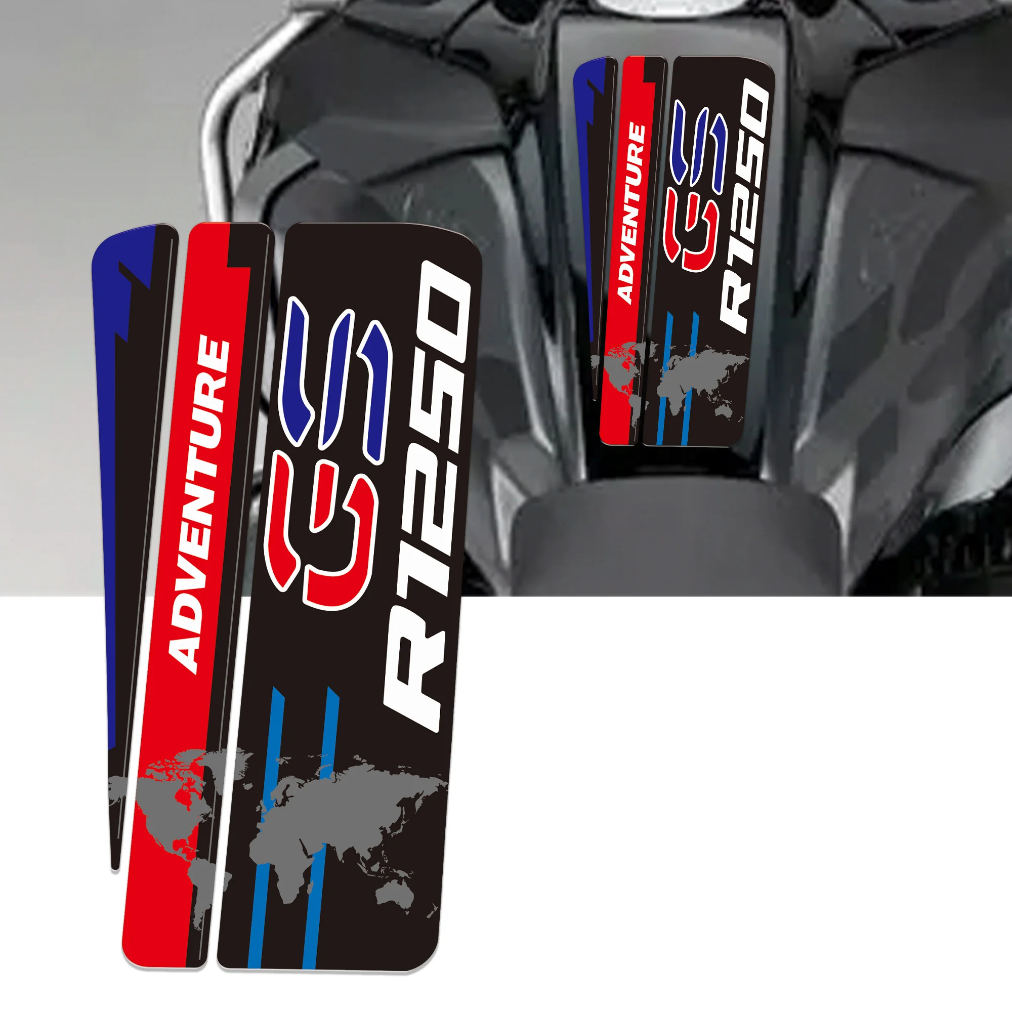 3D Stickers Protections and Decorations Side Motorcycle Tank Compatible with BMW R1250GS Adventure