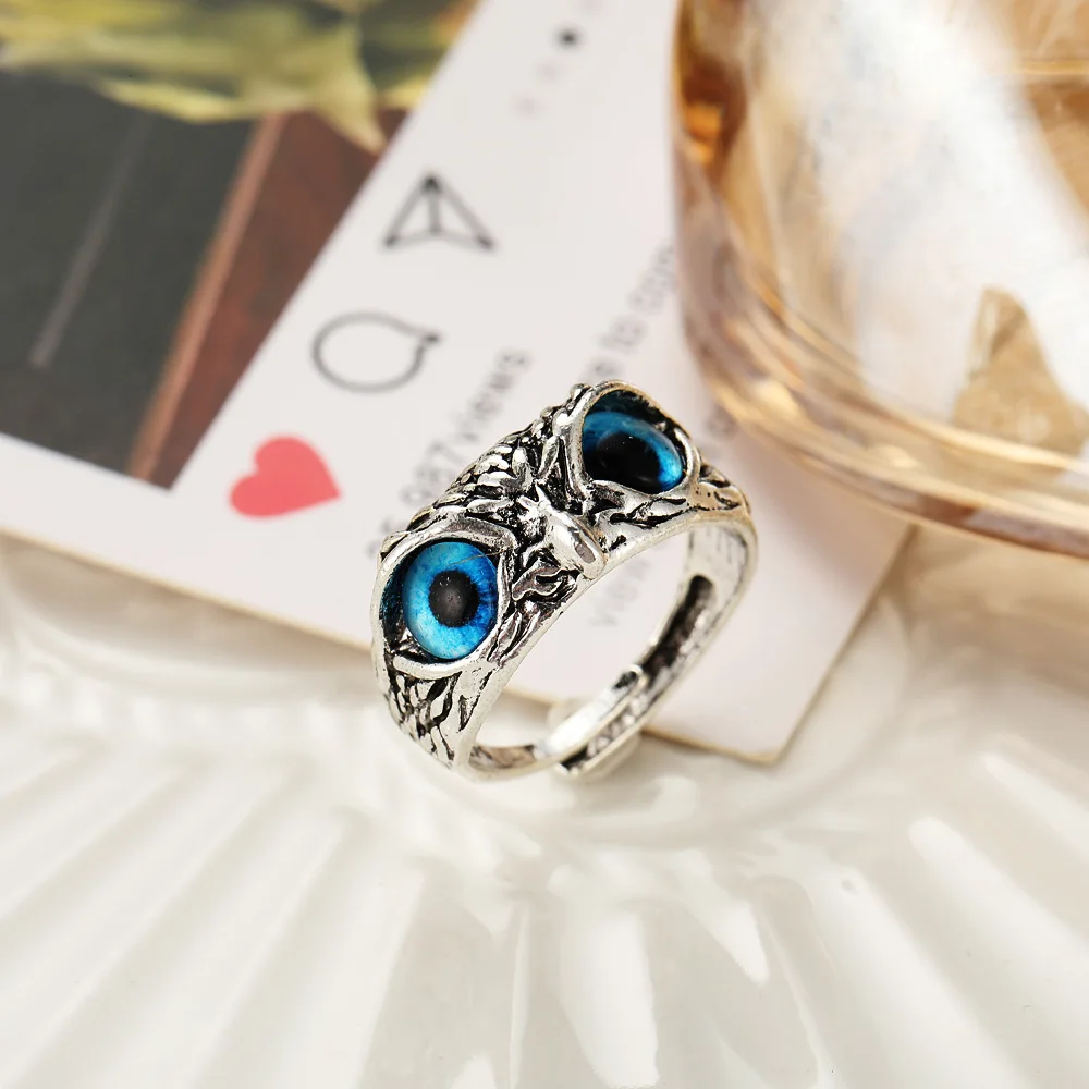 Quyến Rũ Thời Trang Vintage Owl Nhẫn Cho Nam Nữ Dễ Thương Con Cú Thanh Niên Nhẫn Gothic Phụ Kiện Trang Sức Quà Tặng