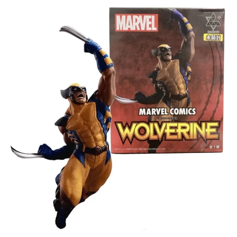 In Stock Marvel Comics Luminasta Wolverine Anime Action Figure Model James Howlett Logan Cartoon Decoration Toys Hoilday Gifts