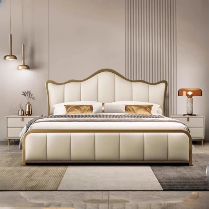 Modern Minimalist Double Bed Master Bedroom Living Room Frame Room Bed Luxury Modern Letto Matrimoniale Bedroom Furniture