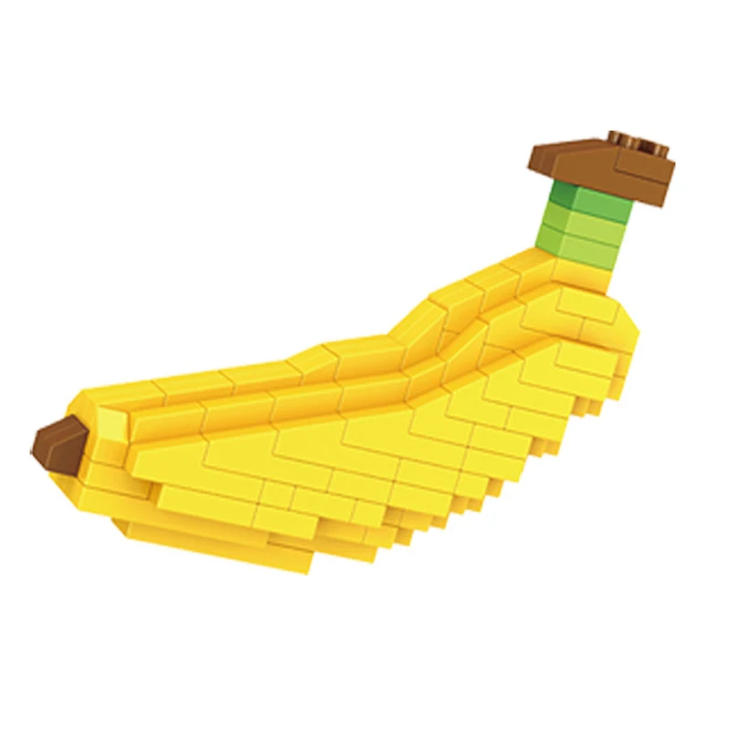 Fai da te frutta Mini Building Blocks mela Banana Cherry modello 3D decorazioni per la casa bambini assemblaggio educativo giocattoli ragazzi