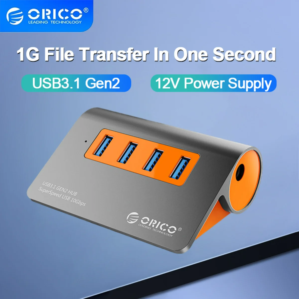 

USB-Концентратор ORICO алюминиевый, 10 Гбит/с, PD60W, USB 3,1