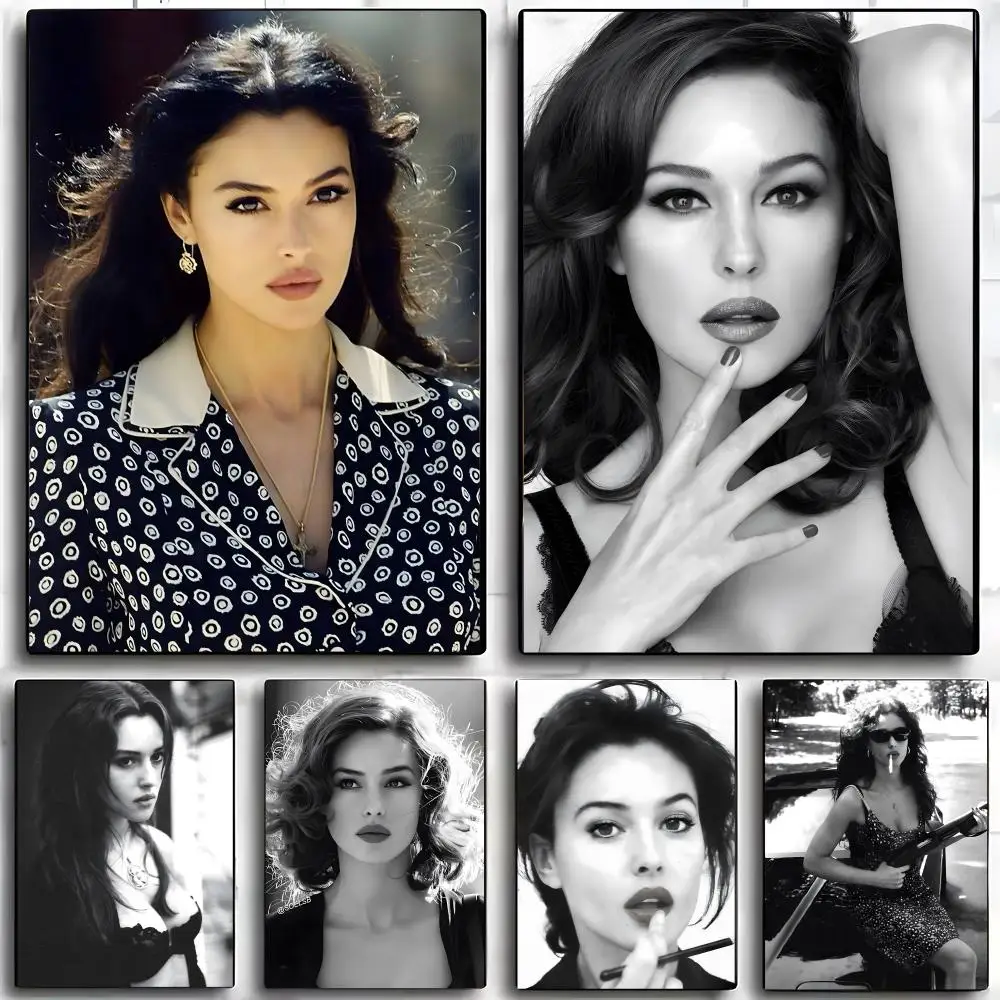 Actor M-Monica B-Bellucci Poster Wall Art Print Art Suitable for Living Room Bedroom Bar Parlor Home Decor Gift
