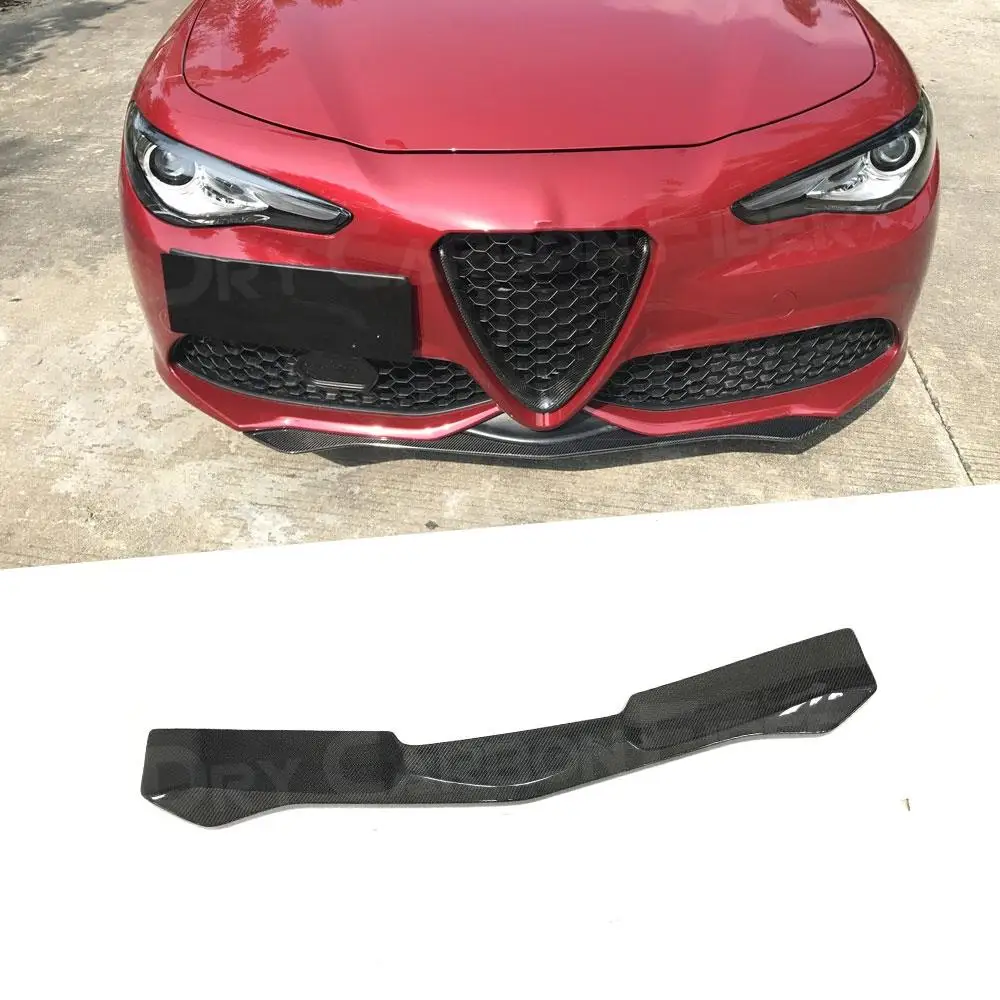 

Carbon Fiber Car Front Lip Spoiler For Alfa Romeo Giulia Sedan 2015 - 2018 Head Bumper Chin Car Accessories