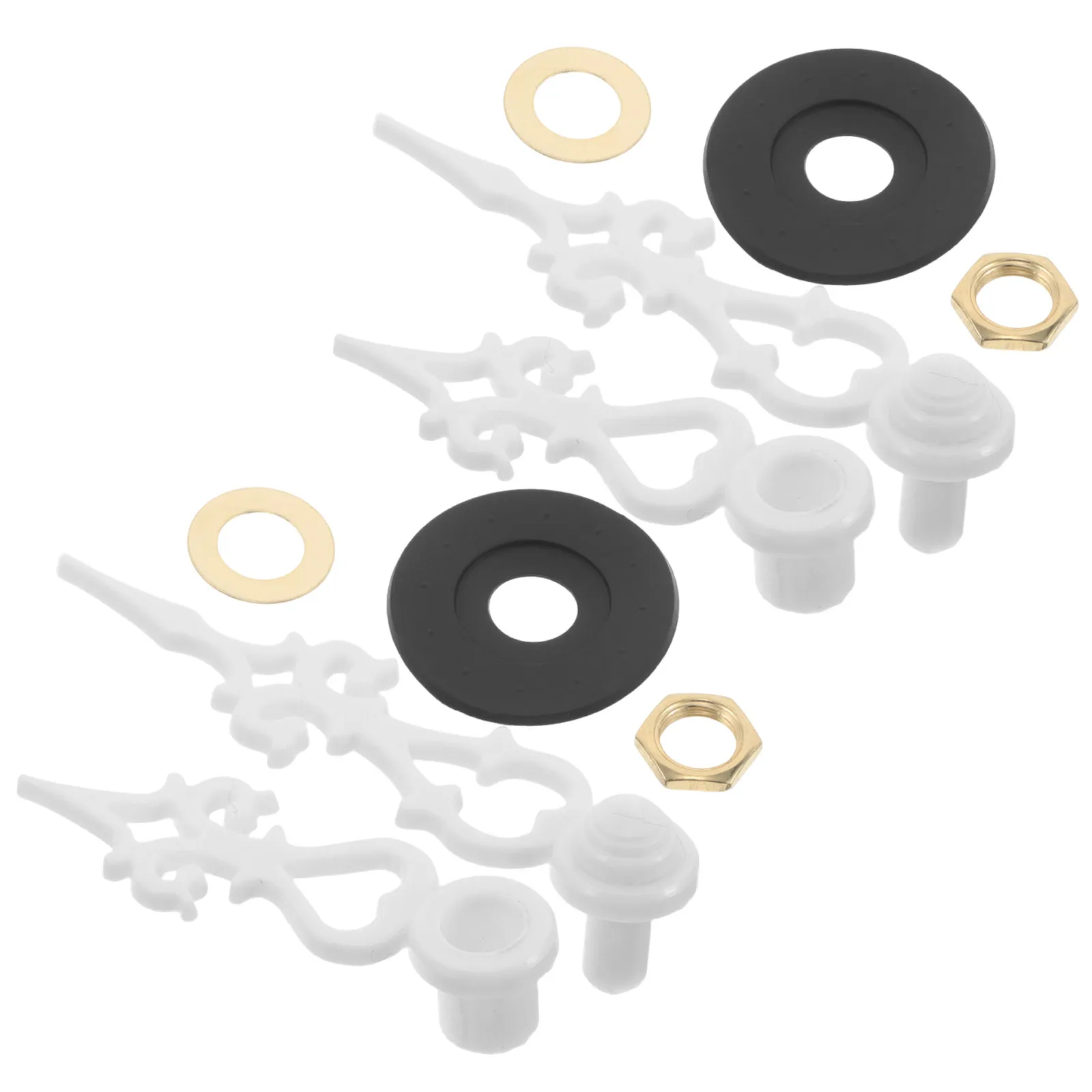 2 Sets Cuckoo Clock Hands Replacement Kit with Rubber Metal Washer Nut Silent Metal Clock Hands Only Wall Repair Mechanical Part