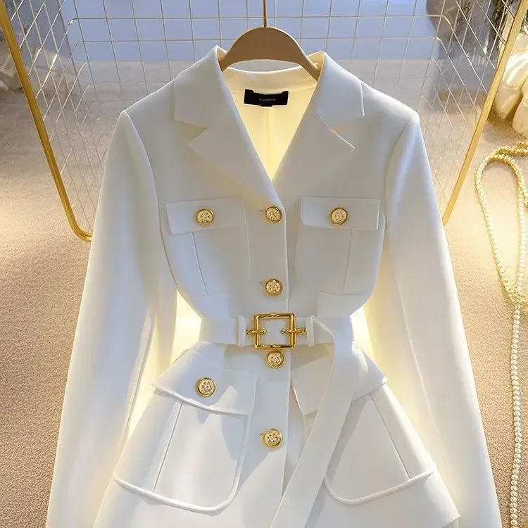 Frauen Anzug Jacke 2025, Frühling Herbst High-End-Temperament Damen Blazer Mantel Koreanische Version Mode Vielseitige Dame Oberbekleidung