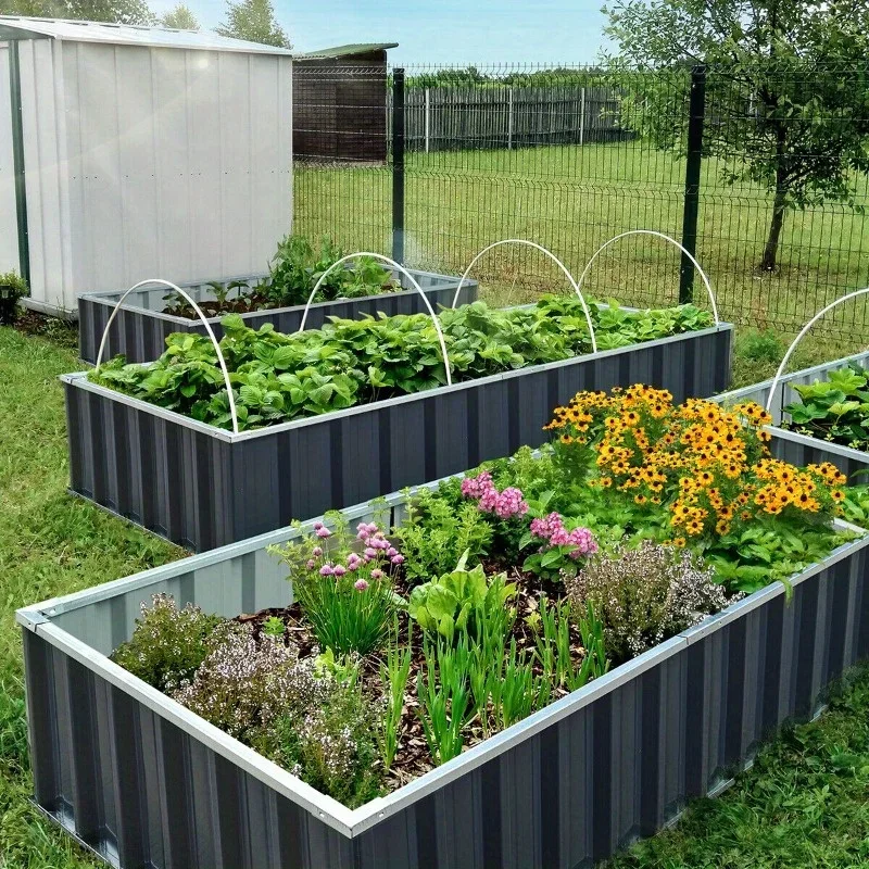 Planter Flower Grow Box Vegetable Elevated Raised Garden Bed Basket US