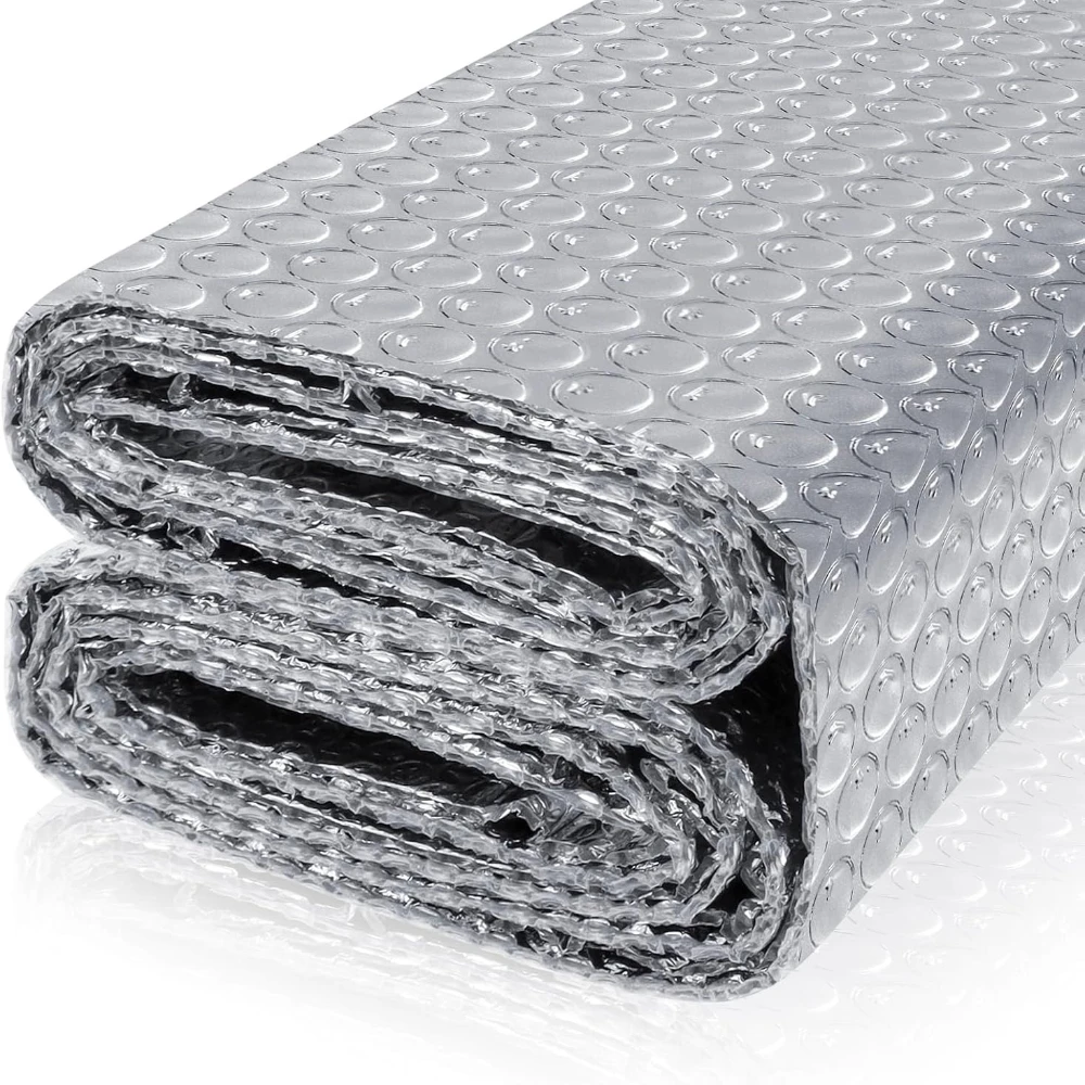 Filme de Alumínio para Isolamento Térmico, Material de Isolamento de Alta Resistência, Filme de Isolamento Térmico Adequado para Janelas, RVs e Uso Externo