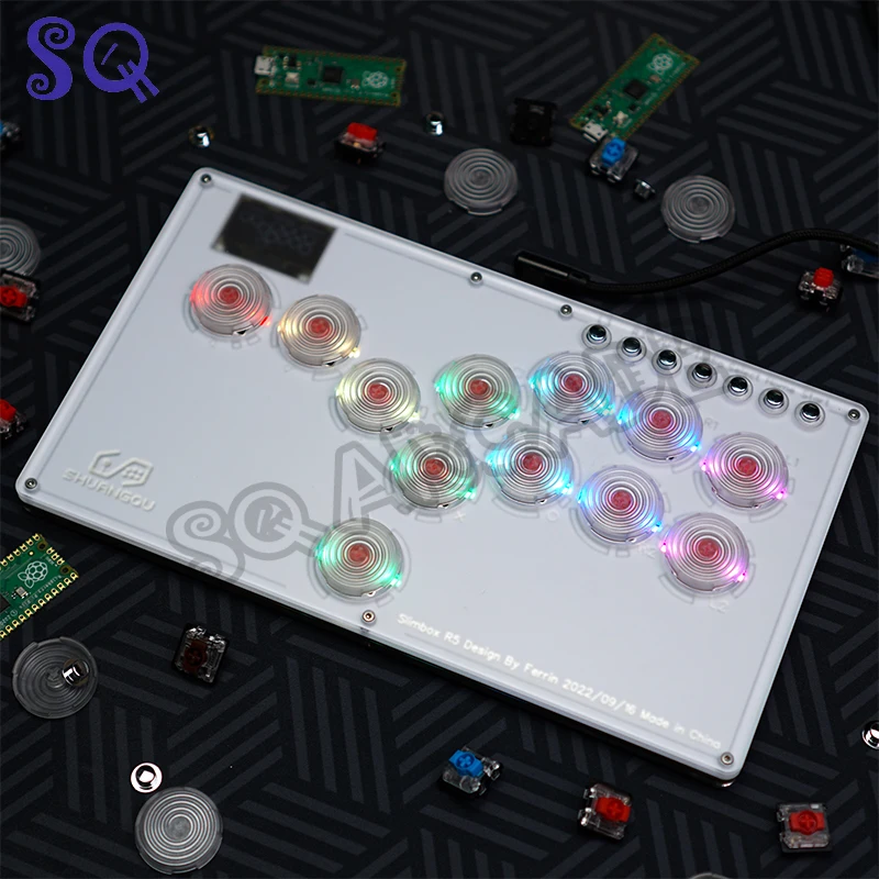 SQ Arcade Joystick Slimbox R5 Fight Stick Fighting Game RGB Controller All Button Mini Hitbox Style Game Console For PC/PS4/PS5