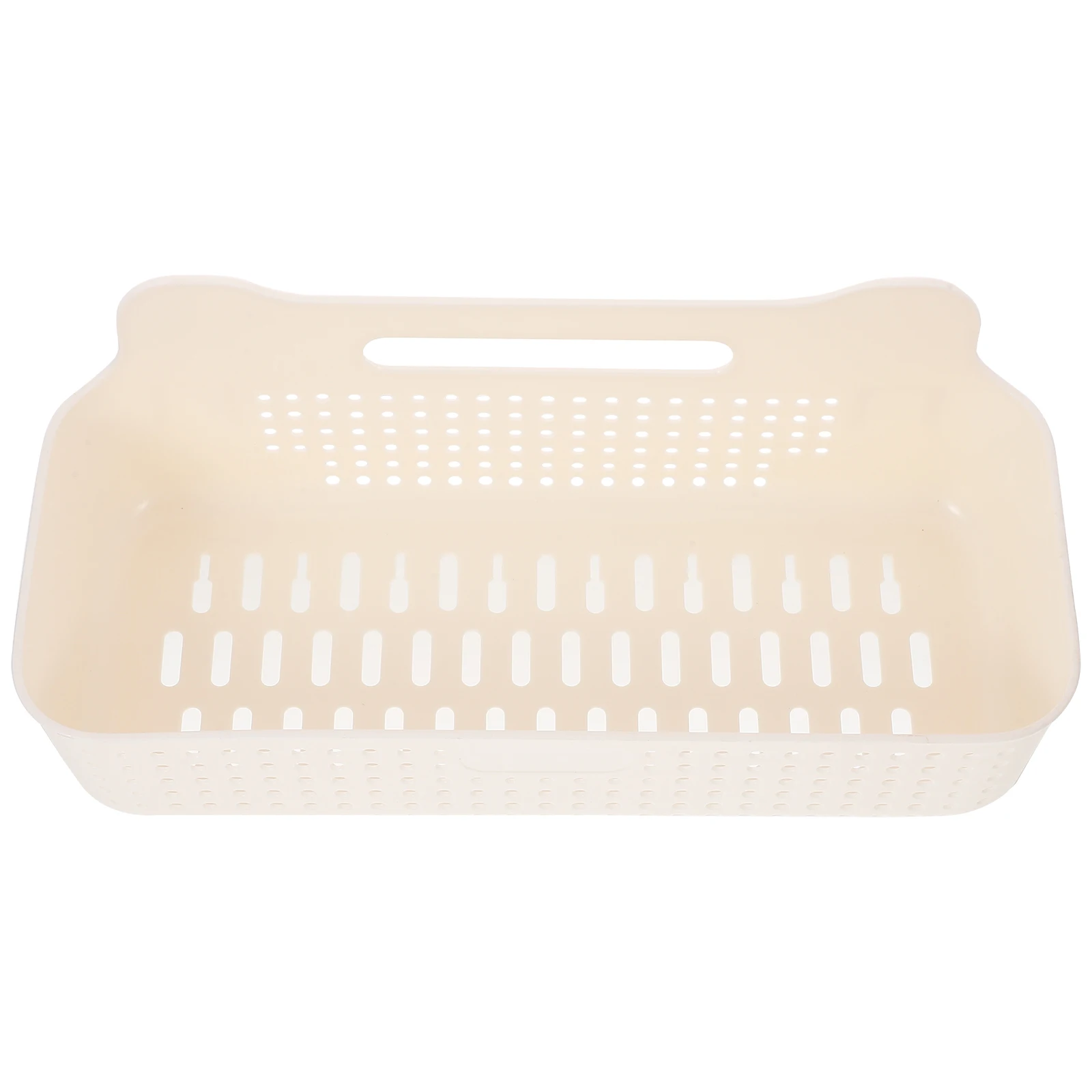 

Wall Mounted Storage Basket Large Capacity PP Cream Color Waterproof Bathroom Kitchen ganizer Without Drilling Shelf Holder