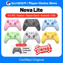 Gamesir Nova Lite Gamepads PC for Nintendo Switch 2 Controller Switch Steam Android iOS iPhone Controle Hall Effect Joystick