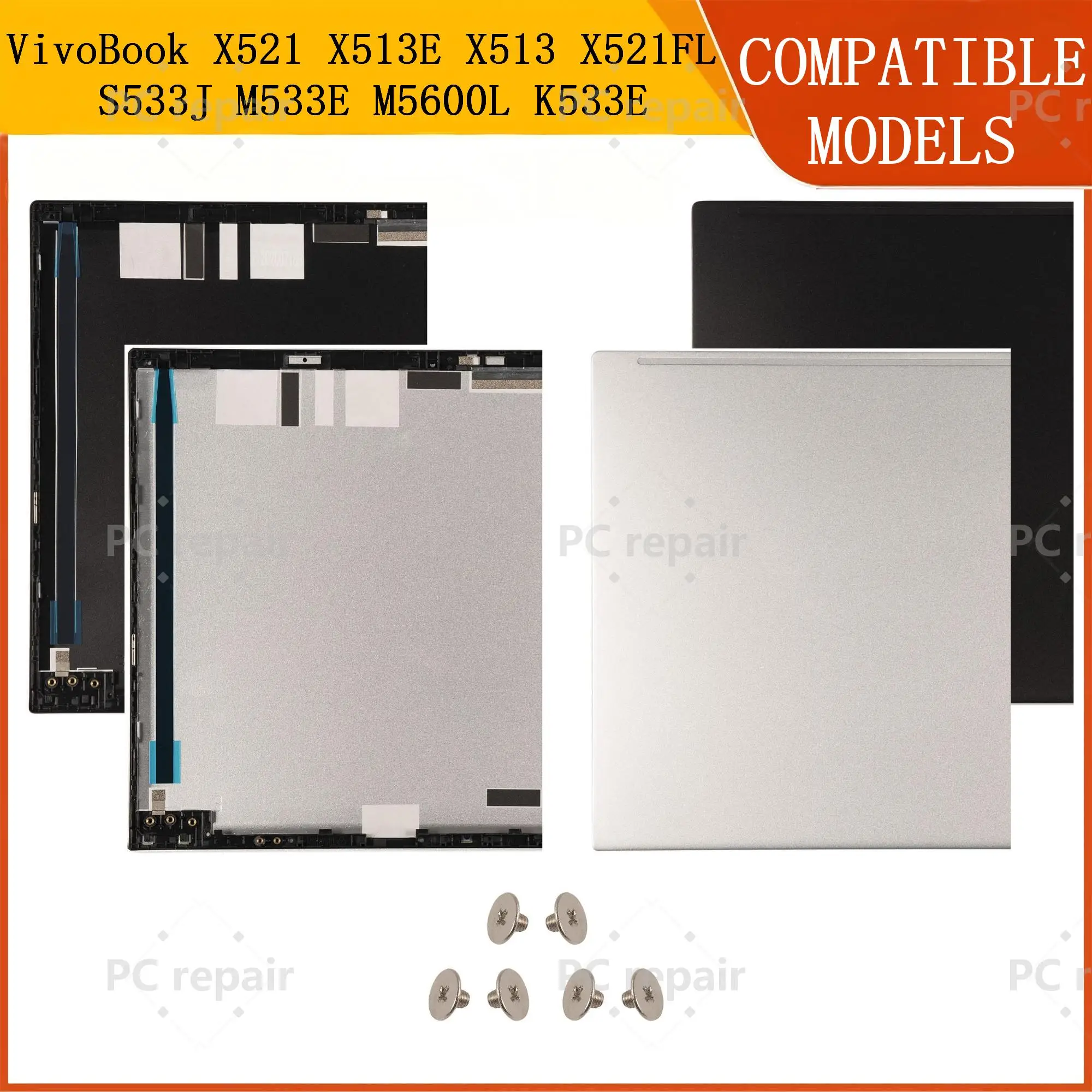 Repair Back Cover For VivoBook X521 X513E X513 X521FL S533J M533E M5600I K533E laptop replacement metal 13N1-BAA0211