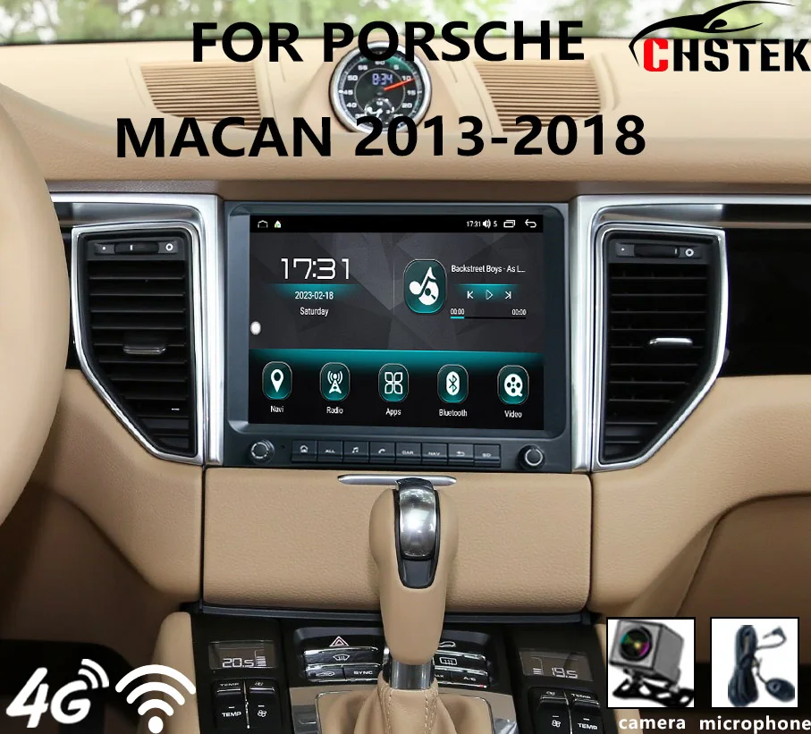 CHSTEK Carplay For Porsche Macan 2013-2018 Car Radio Android Bluetooth GPS WIFI Auto 4G DSP RDS Navigation Swap Autoradio Guide