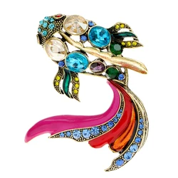 CINDY XIANG Beautiful Colorful Gold-fish Brooches For Women Vintage Style 2 Colors Available Animal Pin Suit Accessories Gift