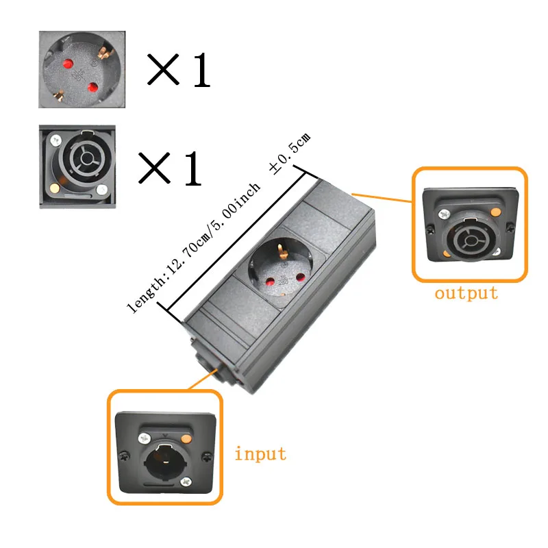 NAC3FPX NAC3MPX EU PDU Stekkerdoos Schuko Powerlink box audio 3P luchtvaart EU-aansluiting 1-12AC