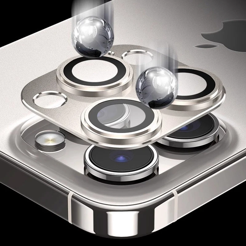 Metal Camera Lens Protector Glass For iPhone 15 Pro Max Aluminum Alloy Back Camera Ring Case Glass for iPhone 15 Pro Lens Cover