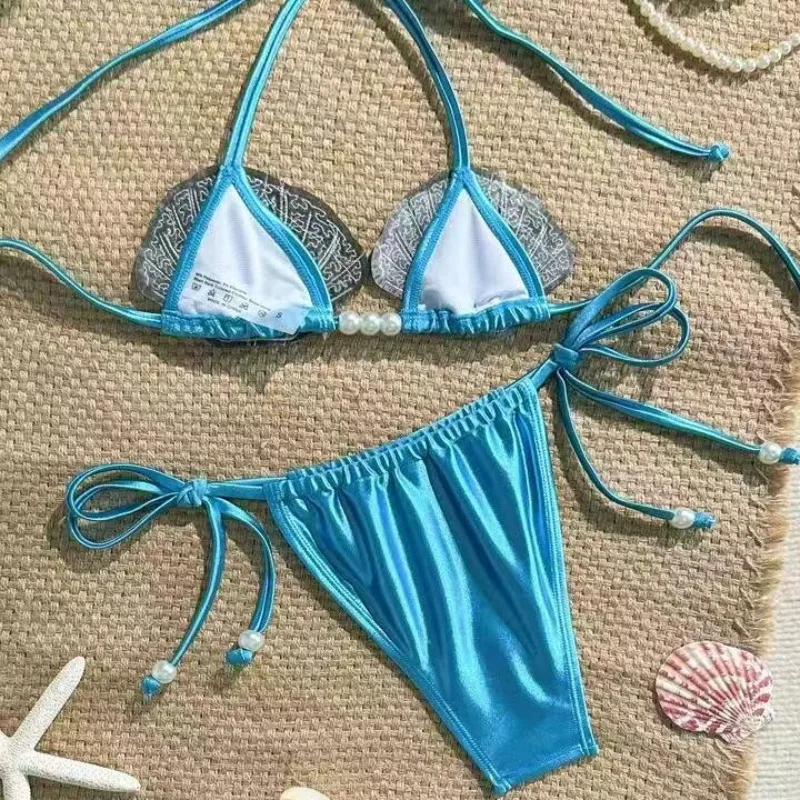 Sexy Shiny MermaidShell Bikini Swimsuit Hot Sale Of The Season New Swimwear Elegant Luminous Design Attractive Female Underwe