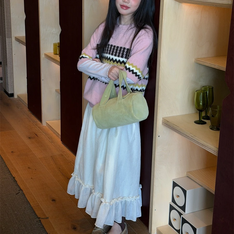 Girls Skirt 2026 Spring and Autumn New Children's Clothing Korean Style Girl Baby Fashion Texture Feeling Flouncy Skirt