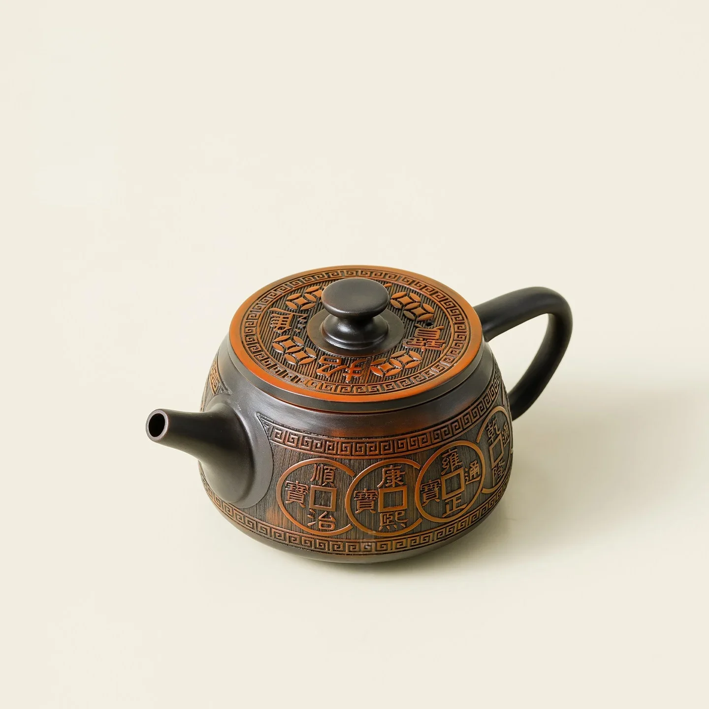 Jianshui Clay Purple Pottery Teapot Hand Painted Antique Relief Teapot Household Teapot Kungfu Tea Set Kettle