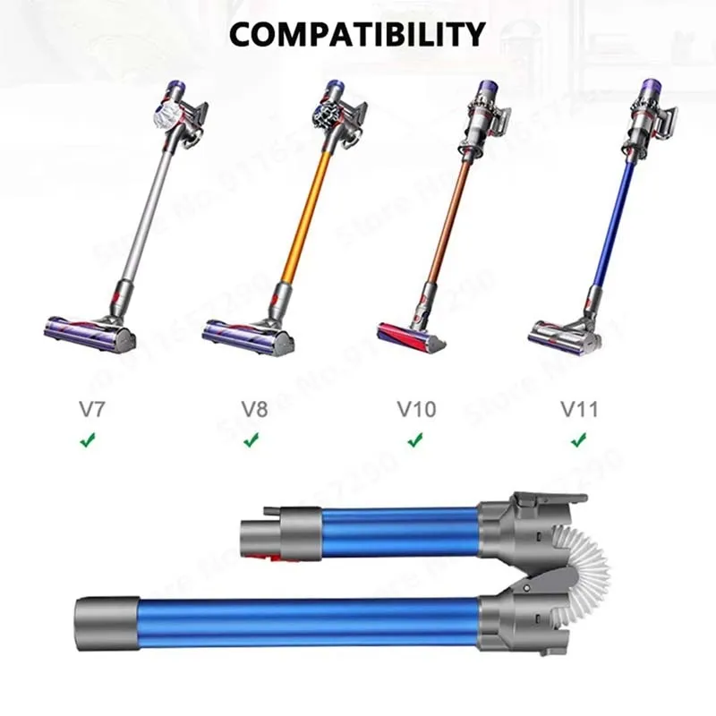 For Dyson V7 V8 V10 V11 Vacuum Cleaners Replacement Aluminum Foldable Extension Tube Flexible and Bendable Vacuum Tube