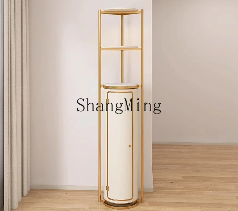 SM advanced sense vertical rotatable light luxury dining side cabinet shelf floor-to-ceiling living room corner cabinet