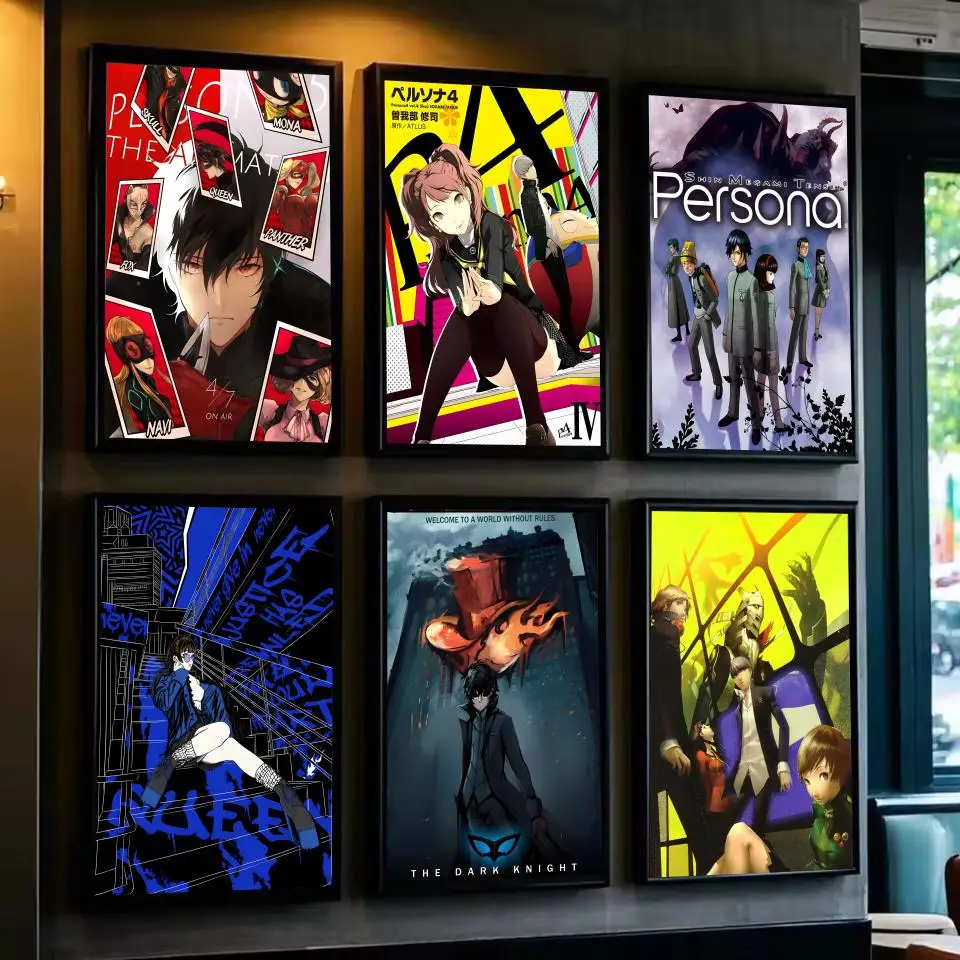 P-Persona 3 4 5 الملكي أنيما لعبة المشارك ملصق مقاوم للماء HD جدار الفن ملصق مائي ذاتية اللصق ديكور جمالي للمعيشة المنزلية #2