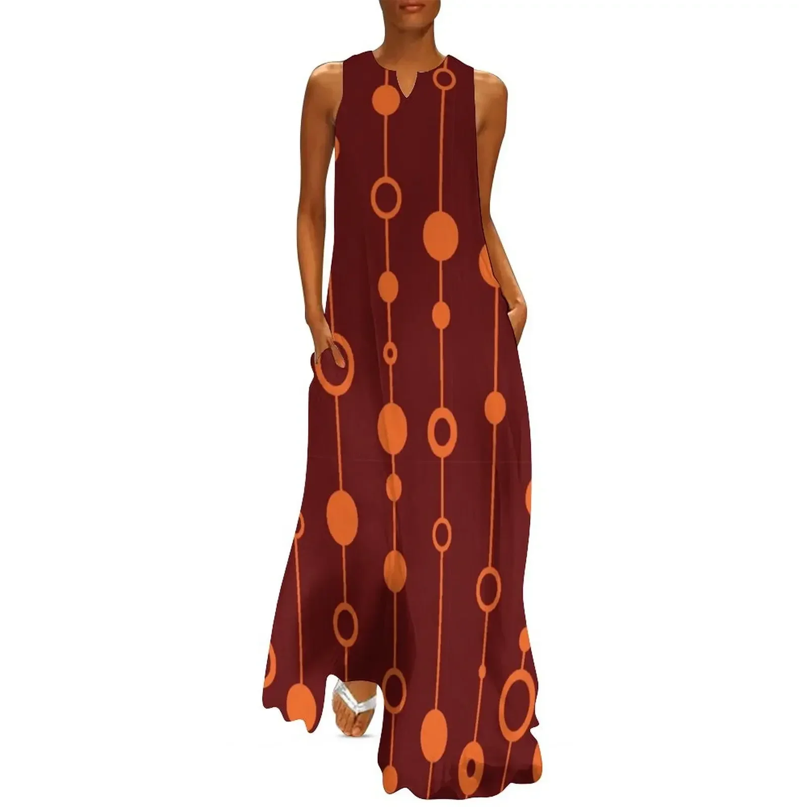 

Blacksburg - 70's Reversed Long Dress evening dress women Women's summer suit summer woman dress 2025