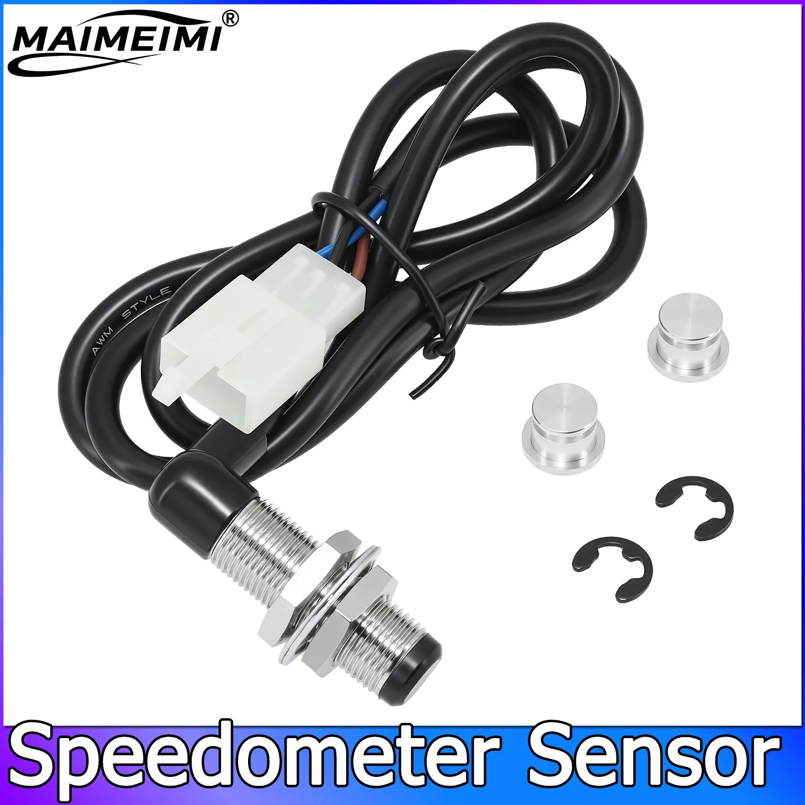 Motorcycle Speedometer Sensor for 1-4 Cylinder Motorcycle Speed Meter Sensor Cable Scooter Durable Motorcycle Accessories