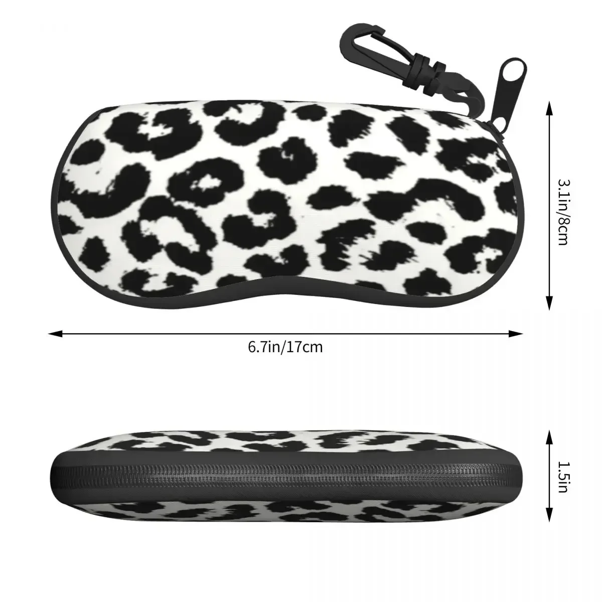 Custom Leopard Spot Shell Eyeglasses Case Women Men Cute Animal Glasses Case Sunglasses Box Pouch