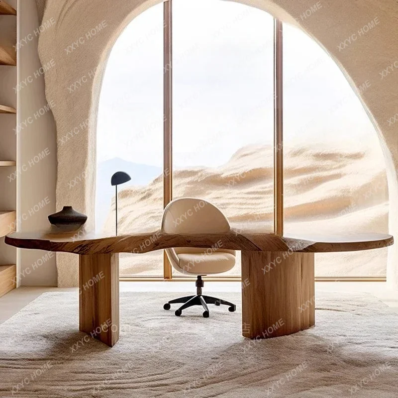 AA  Medieval Style Solid Wood Desk 2 Meters Desk  Minimalist Computer Table And Chair Combination High-end Light Luxury