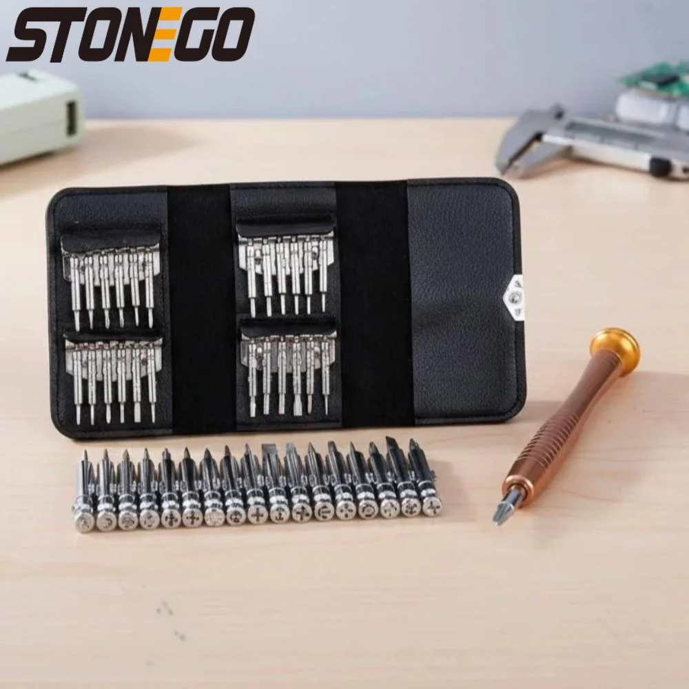 25 in 1 Portable Precision Screwdriver Set Torx Phillips Slotted Bits Kit for Motorcycle and Phone Repair Tool