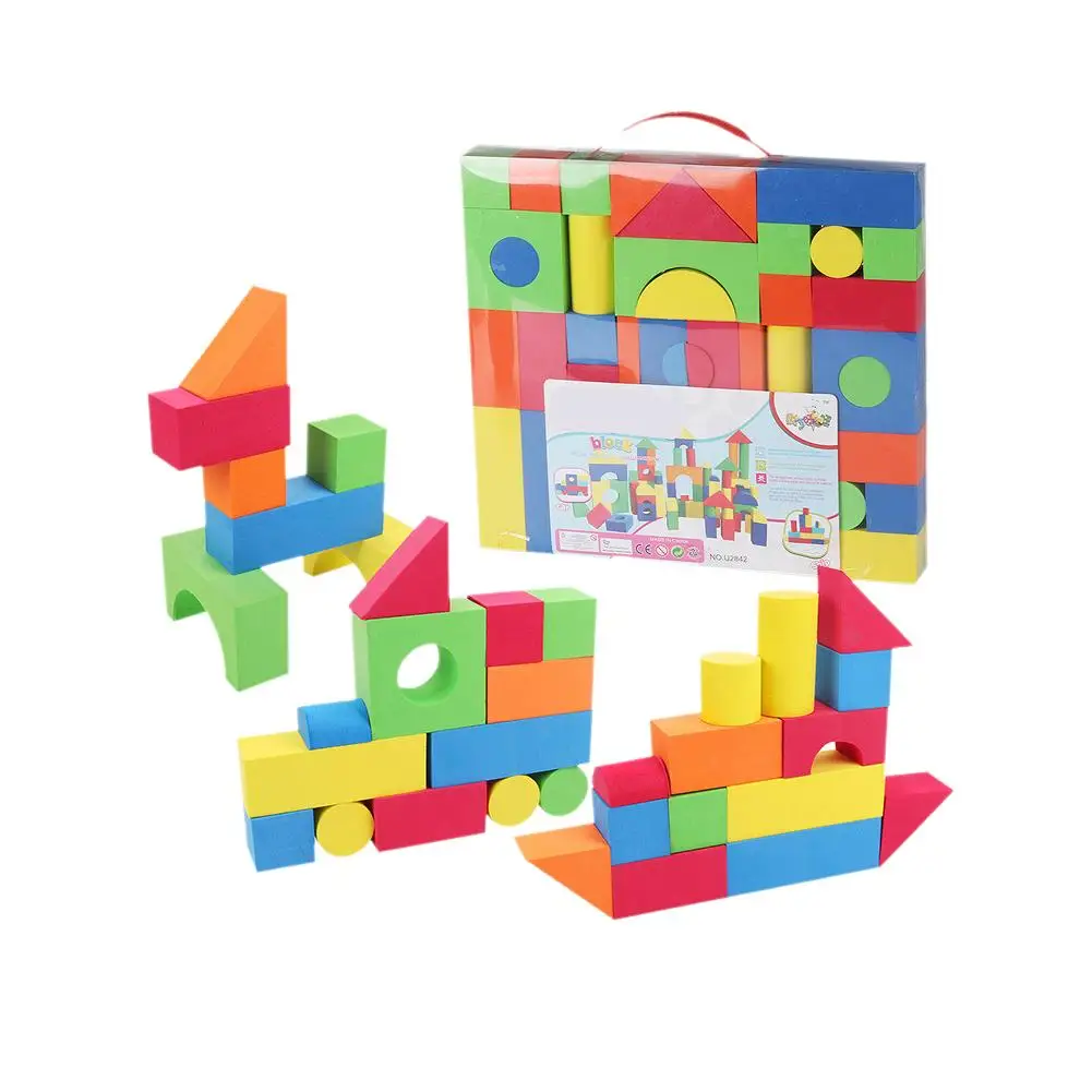 Wooden Building Blocks Set with Storage Bag Wooden Toys for Kids Assembled Building Blocks Early Educational Toys Birthday Gift
