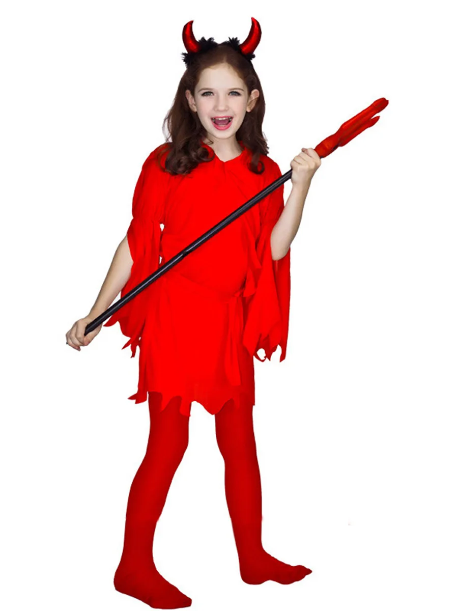 Halloween Costume Party Scary Pie Little Devil Girl Dress