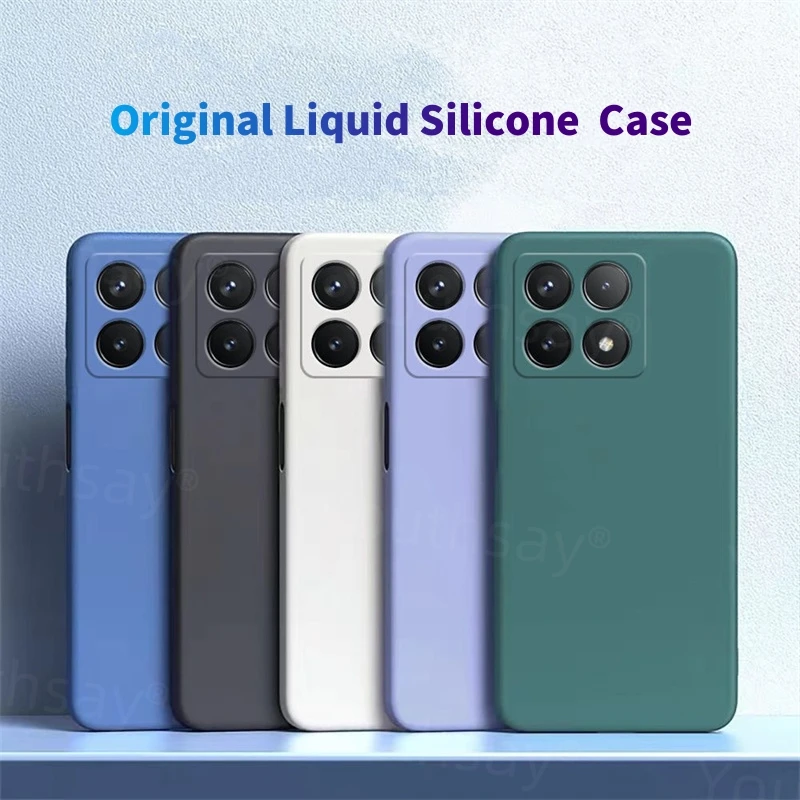 Luxury Case For Xiaomi 14T Pro Cover Xiaomi 14T Pro Funda Coque Soft Original Liquid Silicone Back Case Xiaomi 14T 13T 12T Pro