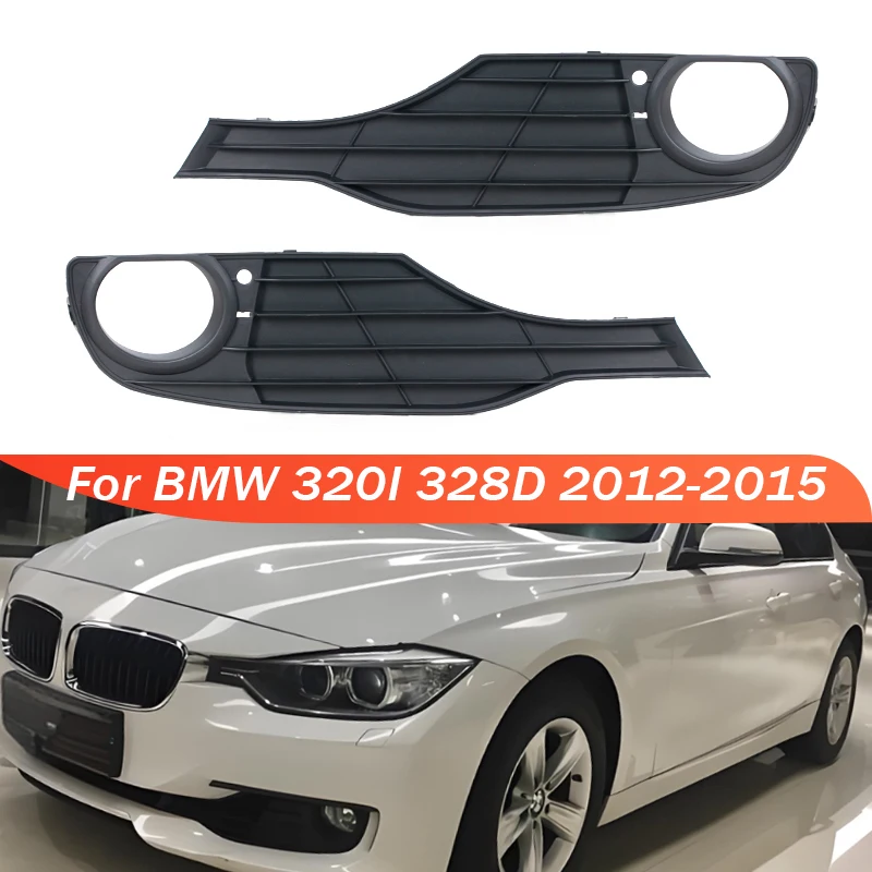 

Car Front Bumper Fog Light Lamp Grille Cover For BMW 320I 328D 2012 2013 2014 2015 Black Front Drive Side Fog Lamps Bezel Cover