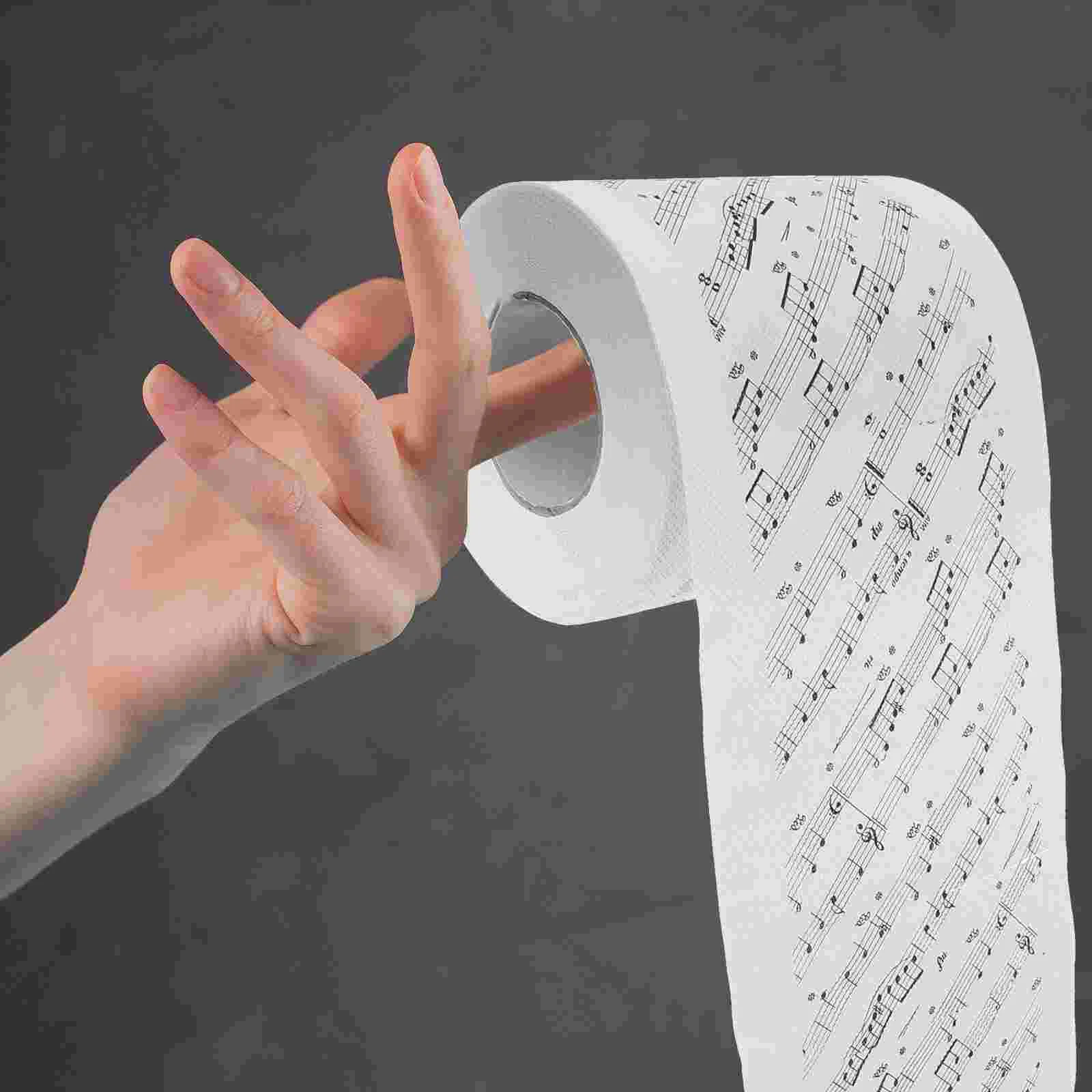 1 Roll Music Notes Tissue Paper Party Toilet Paper Face Tissue Paper Towel for Bathroom Home toilet tissues rolls