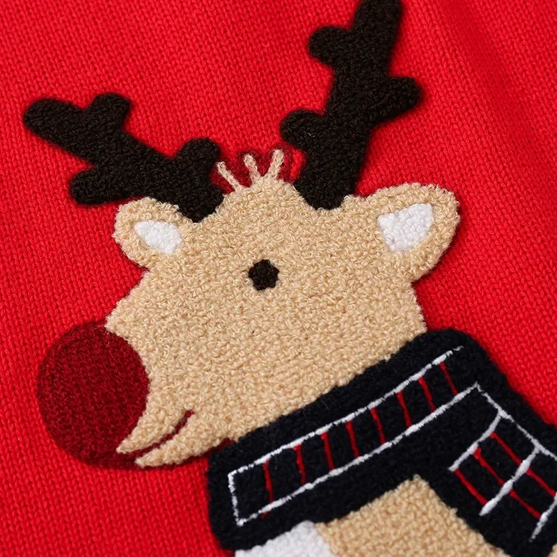 

Christmas Sweaters for Boys Cute Deer Toddller Baby Girls Pullover Kids Knitwear Children's Clothes