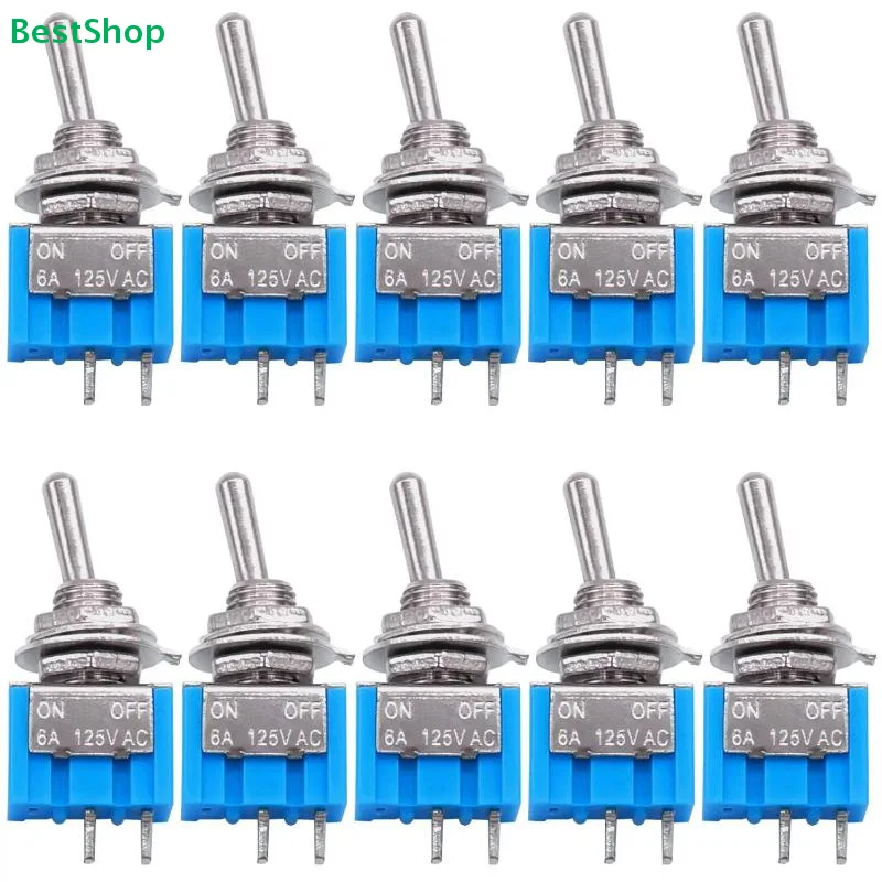 〔Rebecca〕Miniature Toggle Switch 2 Pin - SPST ON/OFF Switch for DIY Electronics and Projects