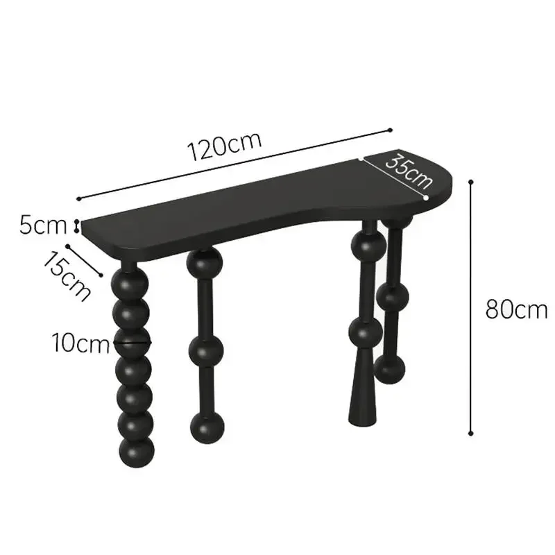 Black Narrow Console Table Kawaii Elegant Design Minimalist Console Table Trendy Luxury Console Meuble Living Room Furnitures